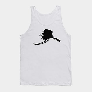 Black Alaska Outline Tank Top